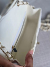 Load image into Gallery viewer, CHANEL series 23 2016 White Lambskin LGHW Mini Rectangular Flap Bag
