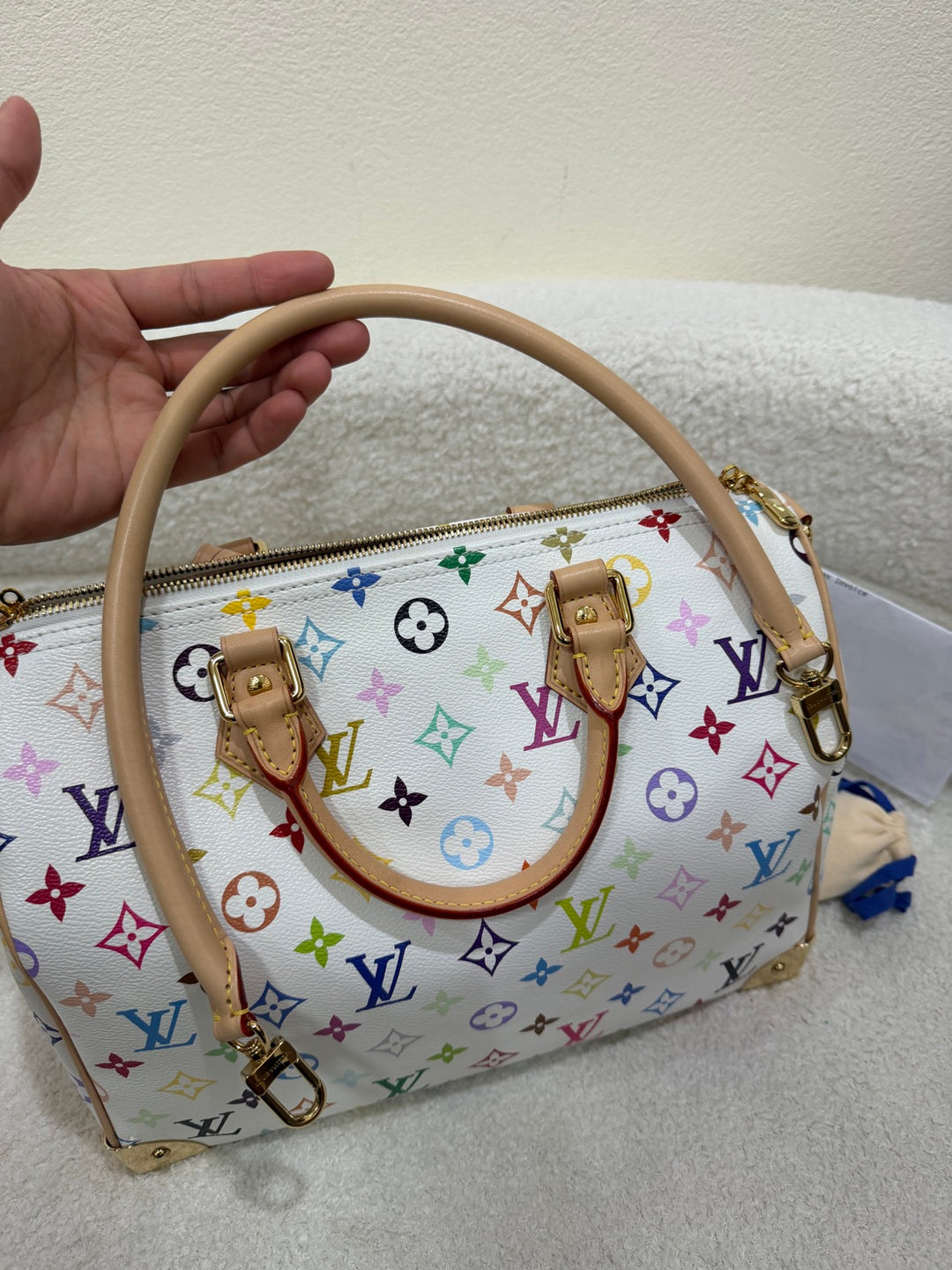 LOUIS VUITTON LV x TM Murakami Multicolor White Speedy 30 New Style