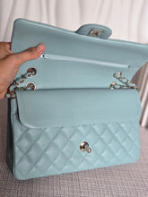 Load image into Gallery viewer, CHANEL 20C series 29 Tiffany Green Caviar LGHW Medium ML Timeless Classic Double Flap Bag
