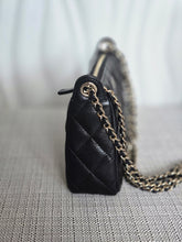 Load image into Gallery viewer, CHANEL new style Clutch/Wallet on Chain WOC in Black caviar LGHW and Burgundy lining 2025
