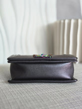 Load image into Gallery viewer, CHANEL series 21 16C Collection Iridescent Purple Calf skin Mermaid rainbow hardware SMALL Le Boy Flap Bag
