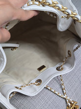 Load image into Gallery viewer, Chanel 25 White Caviar Aged GHW Hobo Bag size Medium with Detachable Pouch
