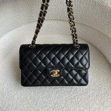 Load image into Gallery viewer, CHANEL Black Caviar GHW Small Timeless Classic Double Flap Bag Microchipped

