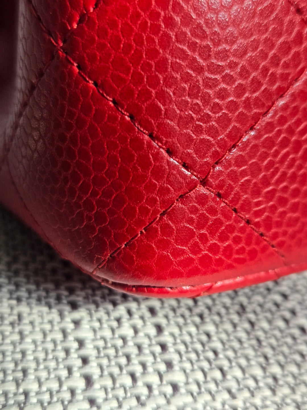 CHANEL series 21 15B collection Red lipstick caviar Ruthenium Hardware Mini Rectangular Flap Bag 2015 15B collection