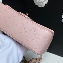Load image into Gallery viewer, Chanel 23S 2023 Spring/Summer Collection Light Pink Lambskin Champagne GHW Mini rectangular flap bag
