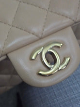 Load image into Gallery viewer, Chanel 22C 2022/2023 Cruise Collection Beige Lambskin Classic Mini Rectangular Flap Bag with Champagne GHW
