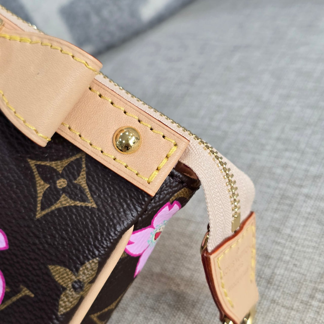 LOUIS VUITTON LV Pochette Accessoires Sakura LV x TM Murakami Monogram Canvas
