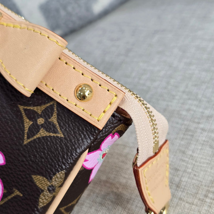 LOUIS VUITTON LV Pochette Accessoires Sakura LV x TM Murakami Monogram Canvas