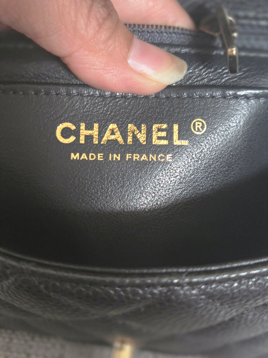 Chanel series 25 2018 Summer/Spring 18S Collection Pearly Dark Grey Caviar LGHW Mini Rectangular Flap Bag