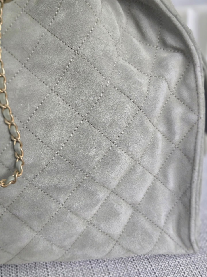 CHANEL 25C collection 2024/2025 cruise collection Khaki Suede Aged GHW 25 Hobo Bag size Medium