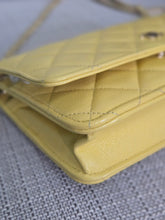 Load image into Gallery viewer, Chanel series 30 2020 Yellow Caviar LGHW Classic Wallet on chain (WOC)
