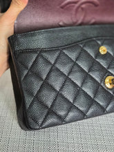 Load image into Gallery viewer, CHANEL series 19 2014 Black caviar GHW 11.12 Medium ML Timeless Classic Double Flap Bag
