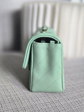 Load image into Gallery viewer, Chanel 24S 2024 Pastel Green Lambskin Champagne GHW Classic Mini Rectangular Flap Bag
