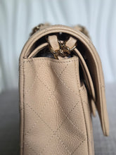 Load image into Gallery viewer, CHANEL series 15 2011/2012 Beige Clair Caviar GHW Medium ML Timeless Classic Double Flap Bag
