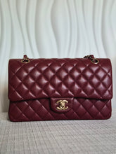 Load image into Gallery viewer, CHANEL 19B collection Series 28 Burgundy Caviar LGHW Medium Timeless Classic Double Flap Bag 11.12
