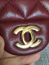 Load image into Gallery viewer, CHANEL 19B collection Series 28 Burgundy Caviar LGHW Medium Timeless Classic Double Flap Bag 11.12
