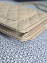 Load image into Gallery viewer, Chanel Beige Clair Caviar GHW Classic Wallet on Chain (WOC)

