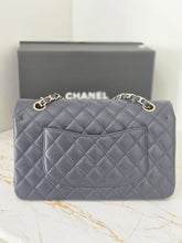 Load image into Gallery viewer, Chanel series 29 20C Collection Navy Caviar Medium ML Classic Double Flap Bag 11.12 with Champagne GHW
