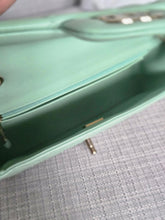Load image into Gallery viewer, Chanel 24S 2024 Pastel Green Lambskin Champagne GHW Classic Mini Rectangular Flap Bag
