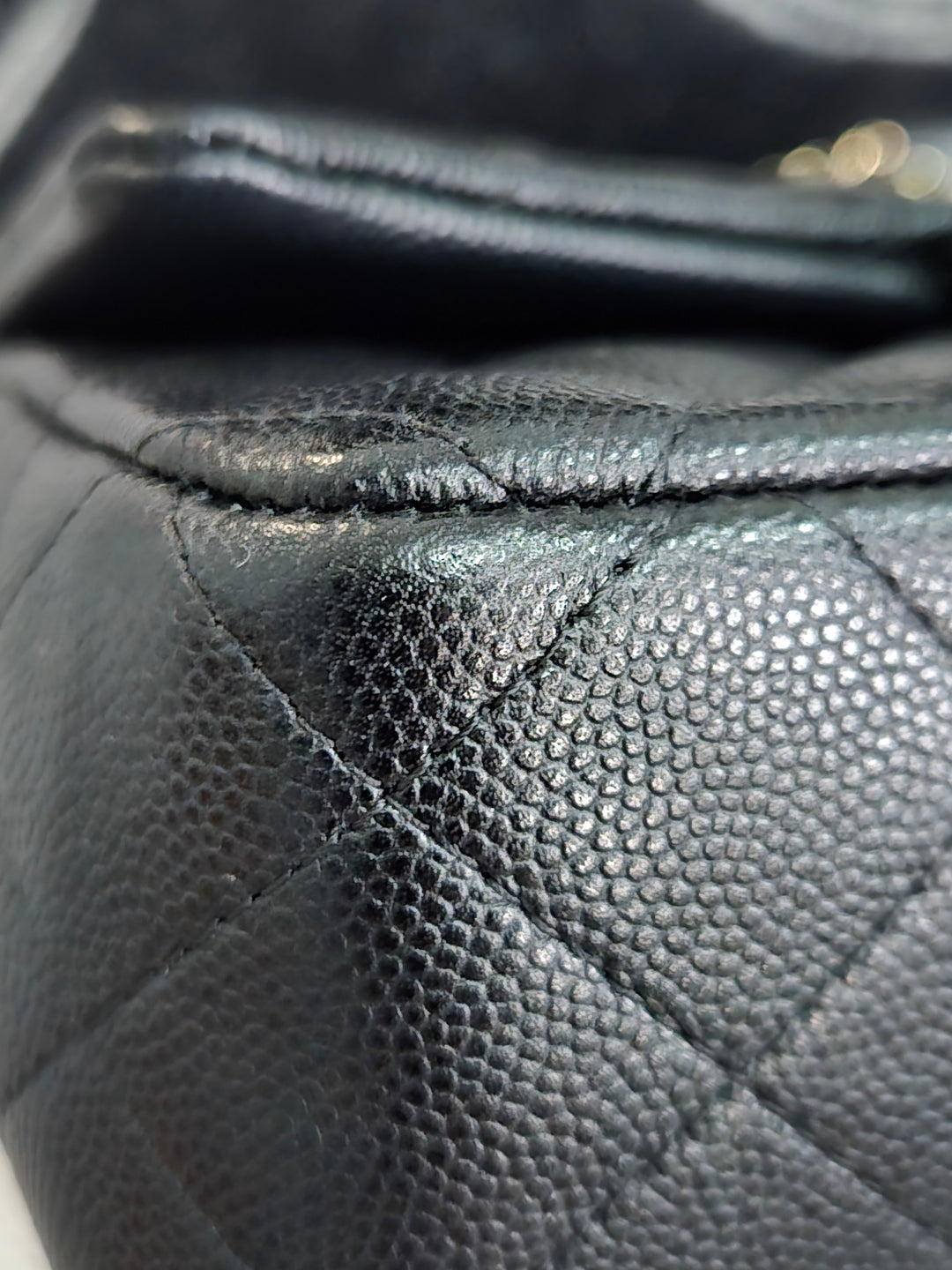 Chanel series 26 18B Collection Black Caviar Classic Mini Rectangular Flap Bag with champagne GHW