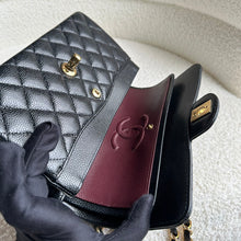 Load image into Gallery viewer, CHANEL Black Caviar GHW Small Timeless Classic Double Flap Bag Microchipped
