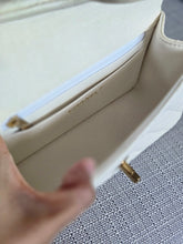Load image into Gallery viewer, CHANEL 21S Series 31 White Caviar Aged GHW Top Handle Mini Rectangular Flap Bag
