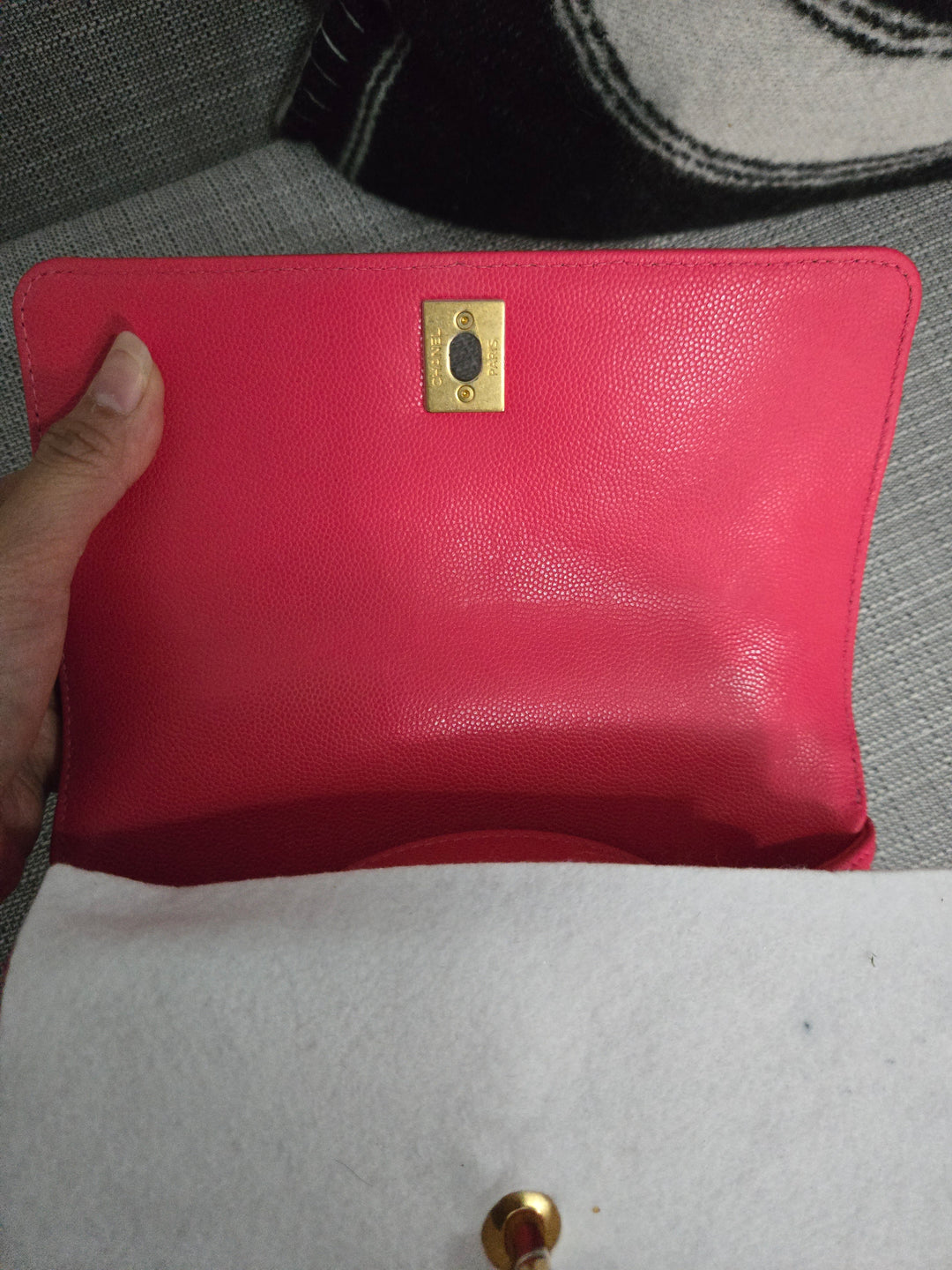 Chanel 23P 2023 Pre Spring/Summer Collection Pink Caviar Aged GHW Coco Handle with Detachable Strap and enchained handle size Small