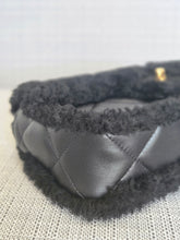 Load image into Gallery viewer, Chanel 24K 2024 Collection Black Teddy Shearling Black Lambskin Mini Rectangular Flap Bag
