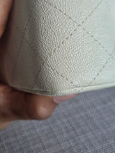 Load image into Gallery viewer, CHANEL 21S Series 31 White Caviar Aged GHW Top Handle Mini Rectangular Flap Bag
