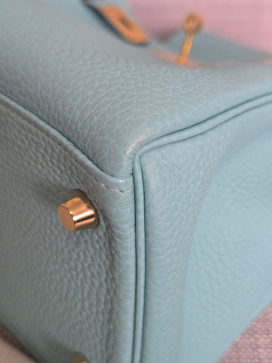 Hermes Kelly 28 in Bleu Atoll Togo Leather GHW