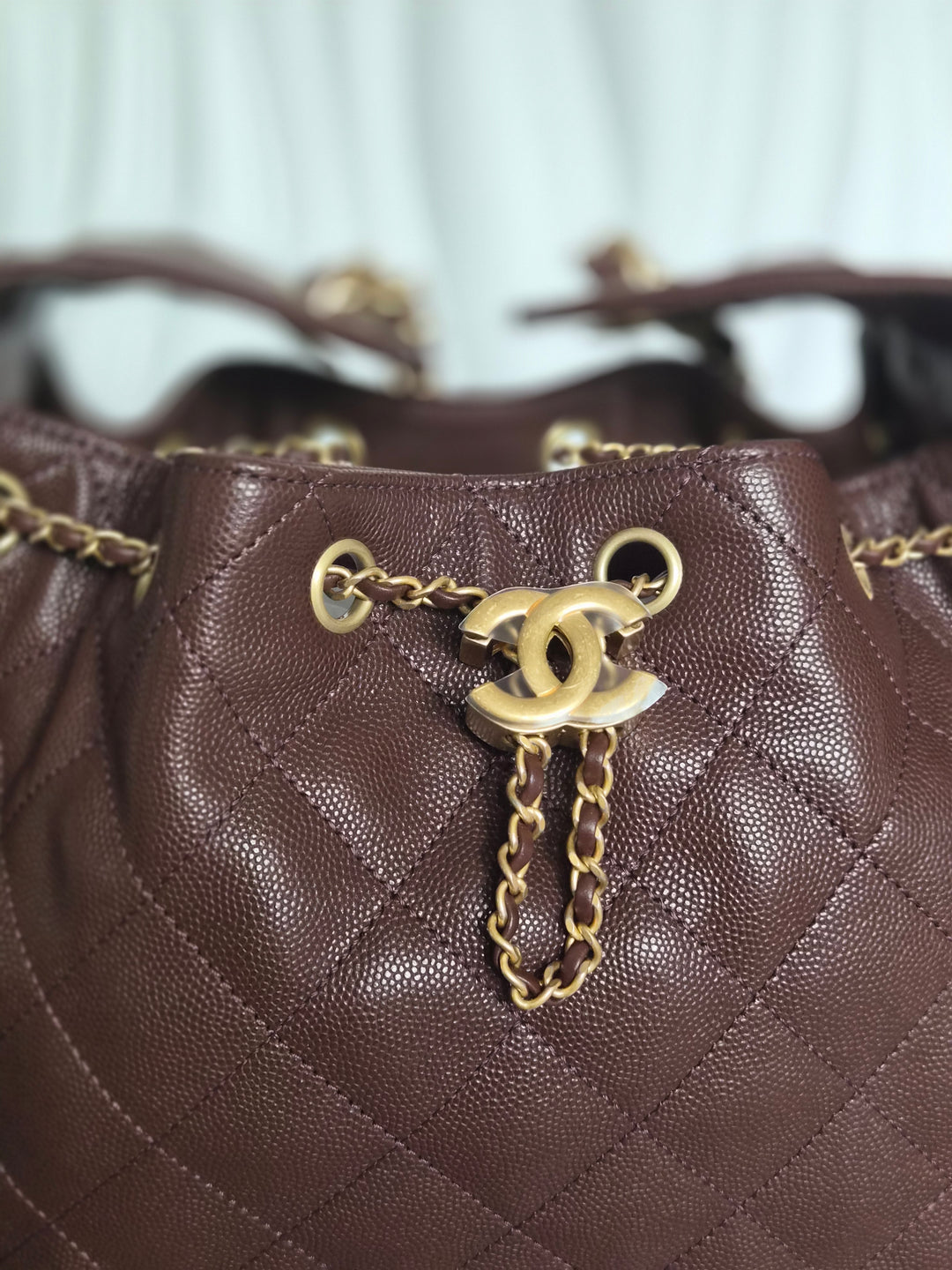 CHANEL 25K Collection Brown Caviar Aged GHW 25 Hobo Bag size SMALL