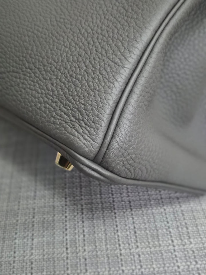 Hermes Birkin 30 Gris Meyer Togo Leather GHW Stamp U (2022)