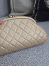 Load image into Gallery viewer, Chanel Series 16 2012 Pearly Gold Lambskin with GHW Classic Clutch
