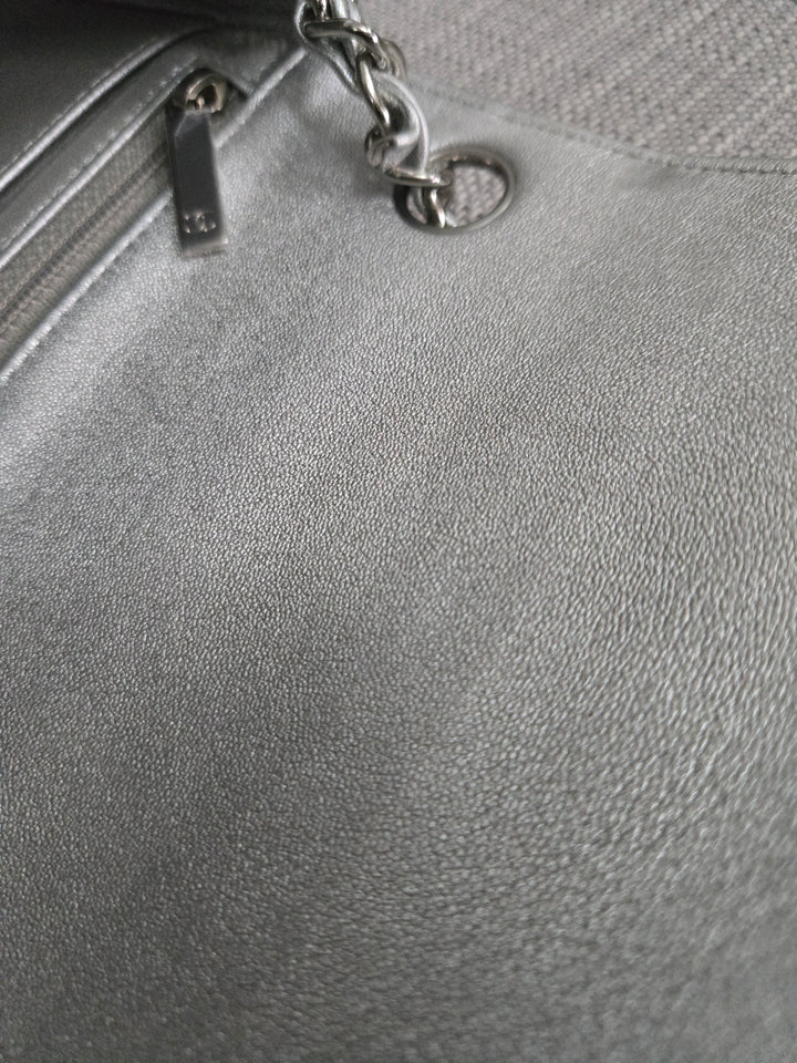 Chanel Series 31 21P 2021 Pre Spring/Summer Collection Iridescent Silver lambskin SHW Square Mini Flap Bag