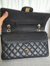 Load image into Gallery viewer, CHANEL series 19 2014 Black caviar GHW 11.12 Medium ML Timeless Classic Double Flap Bag
