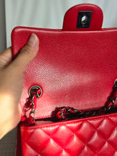 Load image into Gallery viewer, CHANEL series 21 Red lipstick caviar Ruthenium Hardware Mini Rectangular Flap Bag 2015 15B collection
