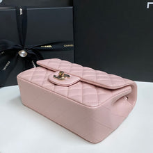 Load image into Gallery viewer, Chanel 23S 2023 Spring/Summer Collection Light Pink Lambskin Champagne GHW Mini rectangular flap bag
