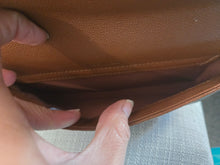 Load image into Gallery viewer, Chanel 2023 Caramel Brown Caviar Champagne GHW New Style Wallet on chain (WOC)
