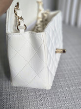 Load image into Gallery viewer, CHANEL series 23 2016 White Lambskin LGHW Mini Rectangular Flap Bag
