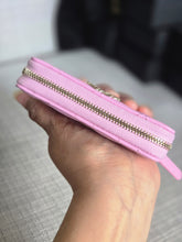 Load image into Gallery viewer, Chanel 23P collection 2023 Mauve undertone Pink Caviar Big Logo LGHW Zippy Coin Purse 2023 with mint green lining
