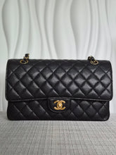Load image into Gallery viewer, CHANEL series 19 2014 Black caviar GHW 11.12 Medium ML Timeless Classic Double Flap Bag
