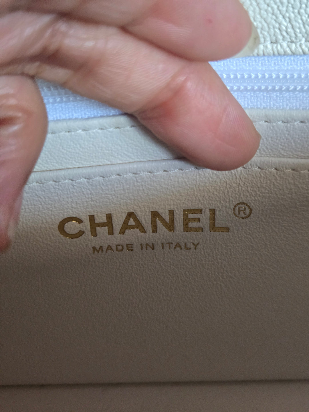 CHANEL 21S Series 31 White Caviar Aged GHW Top Handle Mini Rectangular Flap Bag