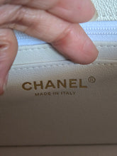 Load image into Gallery viewer, CHANEL 21S Series 31 White Caviar Aged GHW Top Handle Mini Rectangular Flap Bag
