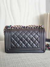 Load image into Gallery viewer, CHANEL series 21 16C Collection Iridescent Purple Calf skin Mermaid rainbow hardware SMALL Le Boy Flap Bag
