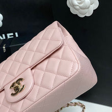 Load image into Gallery viewer, Chanel 23S 2023 Spring/Summer Collection Light Pink Lambskin Champagne GHW Mini rectangular flap bag
