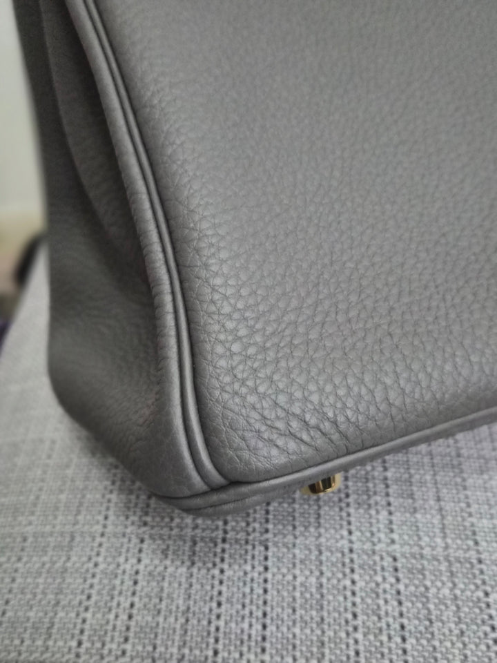 Hermes Birkin 30 Gris Meyer Togo Leather GHW Stamp U (2022)