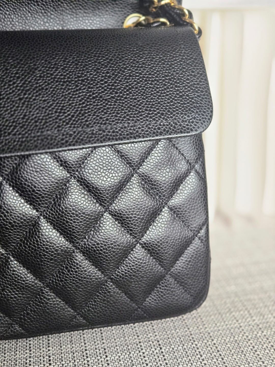 Chanel series 24 Black Caviar GHW Jumbo Timeless Double Flap Bag