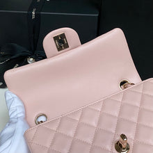 Load image into Gallery viewer, Chanel 23S 2023 Spring/Summer Collection Light Pink Lambskin Champagne GHW Mini rectangular flap bag
