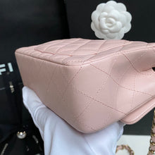Load image into Gallery viewer, Chanel 23S 2023 Spring/Summer Collection Light Pink Lambskin Champagne GHW Mini rectangular flap bag
