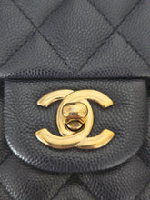 Load image into Gallery viewer, Chanel series 29 20C Collection Navy Caviar Medium ML Classic Double Flap Bag 11.12 with Champagne GHW

